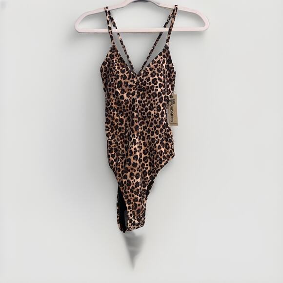 No Boundaries One Piece Fashion Swimsuit Small Cheeky High Leg Animal Skin - Picture 1 of 9